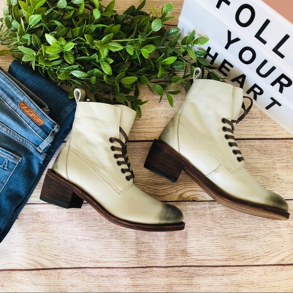 Anthropolgie GeeWawa Lace up Ankle Boots - Picture 6 of 8